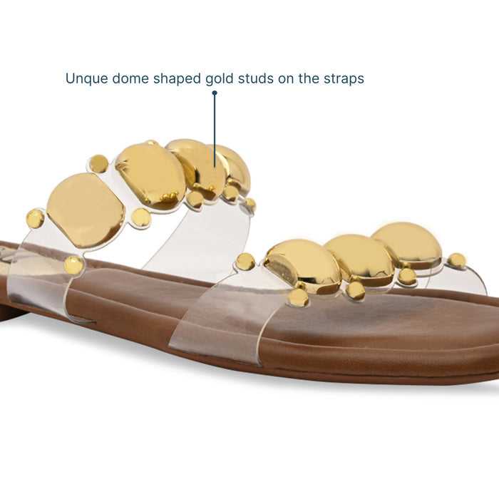 Gold Dome Two Strap Flat