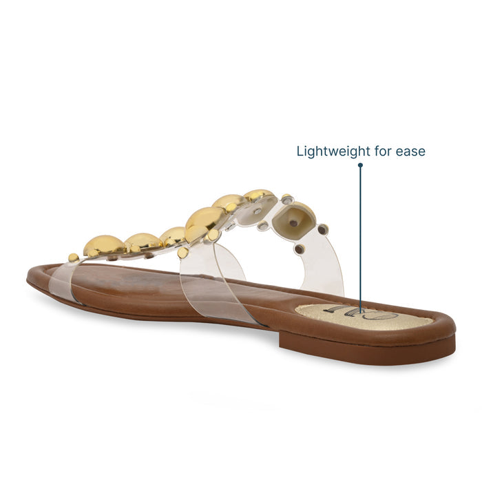 Gold Dome Two Strap Flat