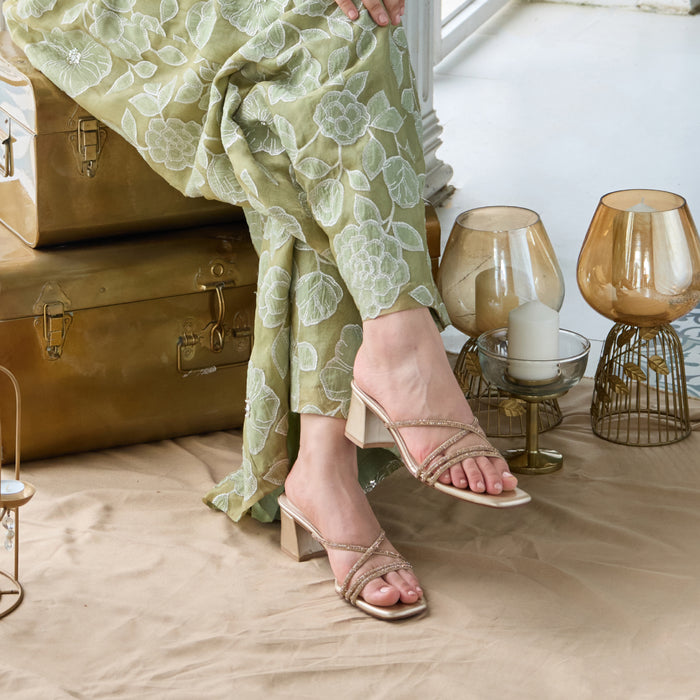 Gold Sparkle Heels