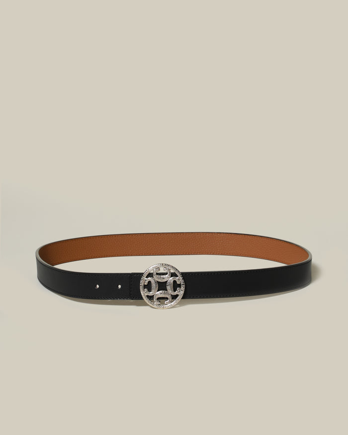 Gold-Tone Monogram Reversible Belt