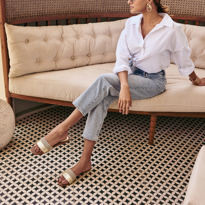 Golden Hues Corduroy Flats