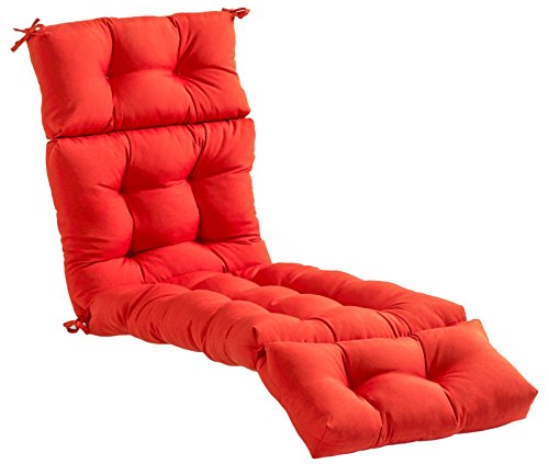Greendale Home Fashions 72-Inch Indoor/Outdoor Chaise Lounger Cushion, Salsa