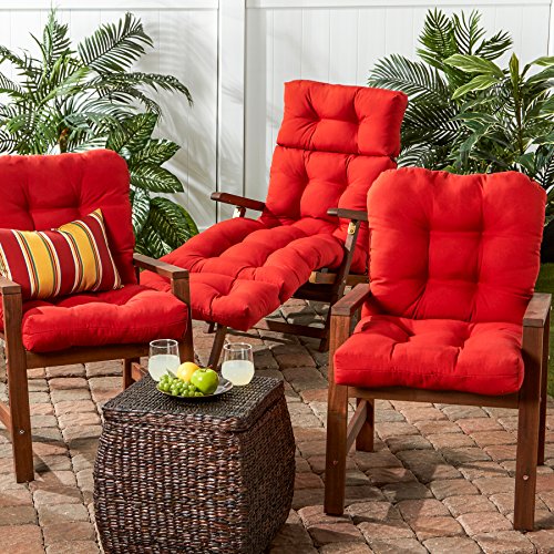 Greendale Home Fashions 72-Inch Indoor/Outdoor Chaise Lounger Cushion, Salsa