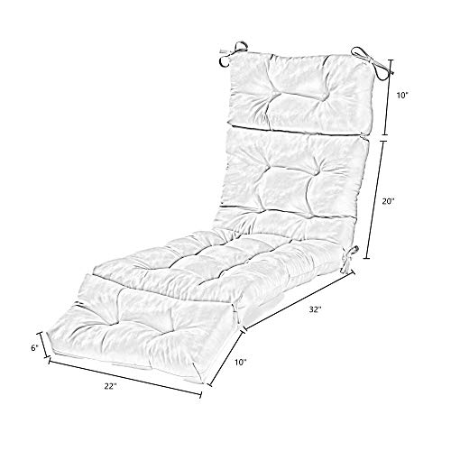 Greendale Home Fashions 72-Inch Indoor/Outdoor Chaise Lounger Cushion, Salsa
