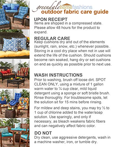 Greendale Home Fashions 72-Inch Indoor/Outdoor Chaise Lounger Cushion, Salsa