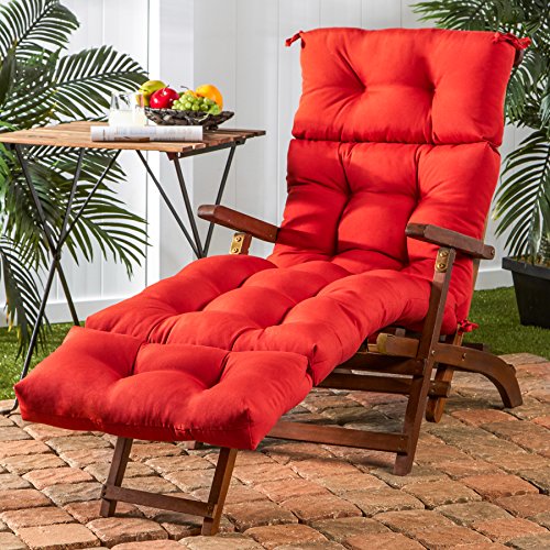 Greendale Home Fashions 72-Inch Indoor/Outdoor Chaise Lounger Cushion, Salsa