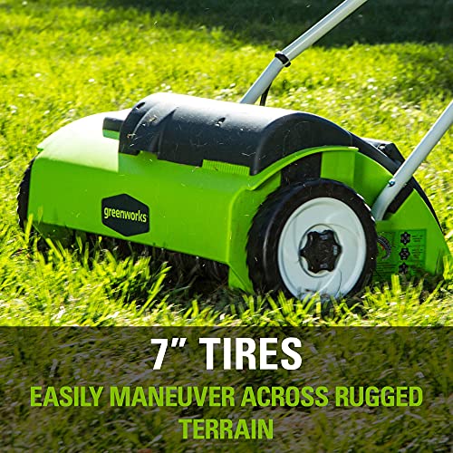Greenworks 14-Inch 10 Amp Corded Dethatcher 27022, Green