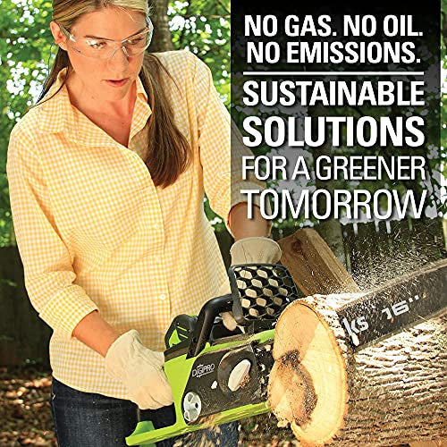 Greenworks 40V 16-Inch Cordless Chainsaw, Tool Only