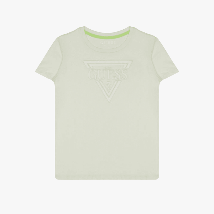 Guess Boys Raised Triangle Crew Short Sleeve Tee Grey Guess