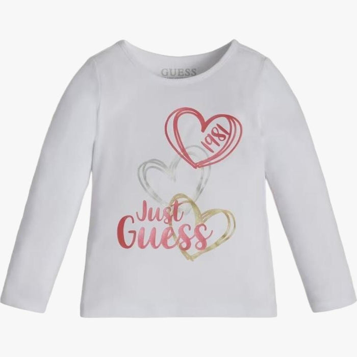 Guess Girls Long Sleeve Tee Light Blue Guess