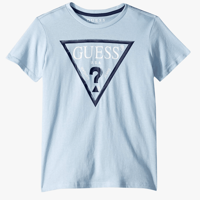 Guess Kids Core Triangle Short Sleeve Tee Best Coast Blue Guess