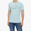 Guess Mens Box Logo Short Sleeve Tee Blue | Guess