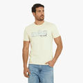 Guess Mens Box Logo Short Sleeve Tee Light Yellow | Guess