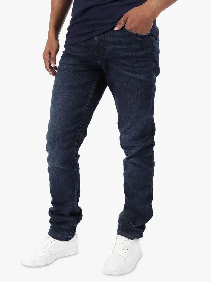 Guess Mens Slim Tapered James Dark Wash Jeans | Guess