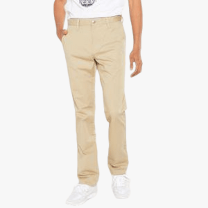 Guess Mens Stretch Twill Slim Fit Chino Beige Guess