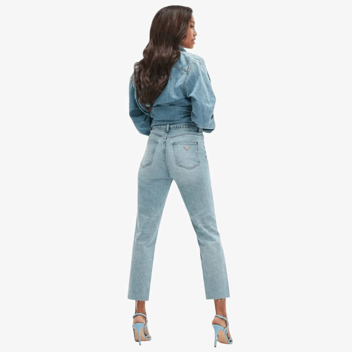 Guess Womens High Rise Mom Jean Light Wash | Guess