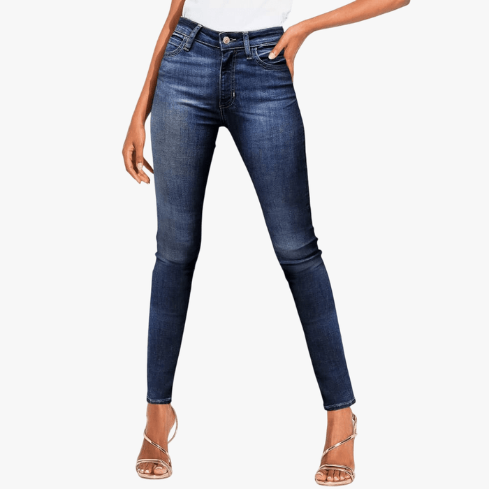 Guess Womens Lancy Mid Rise Skinny Jean 1981 Mid Wash | Guess
