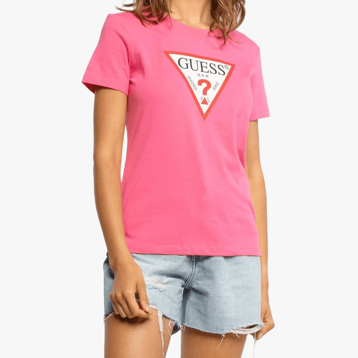 Guess Womens Original Short Sleeve Tee Pink | Guess