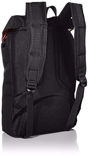Herschel Little America Laptop Backpack, Black/Tan Synthetic Leather, Classic 25.0L