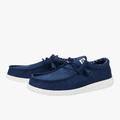 Hey Dude Mens Wally Stretch Canvas Navy Hey Dude