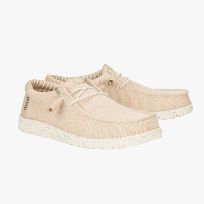 Hey Dude Mens Wally Stretch Sox Irish Cream Egret | Hey Dude