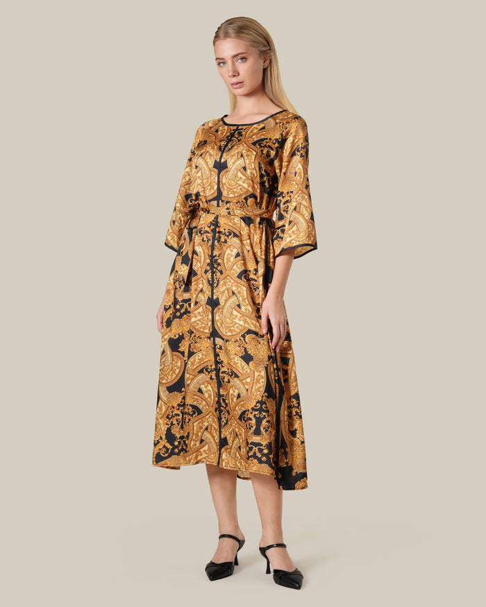High Low Hem Baroque Dress