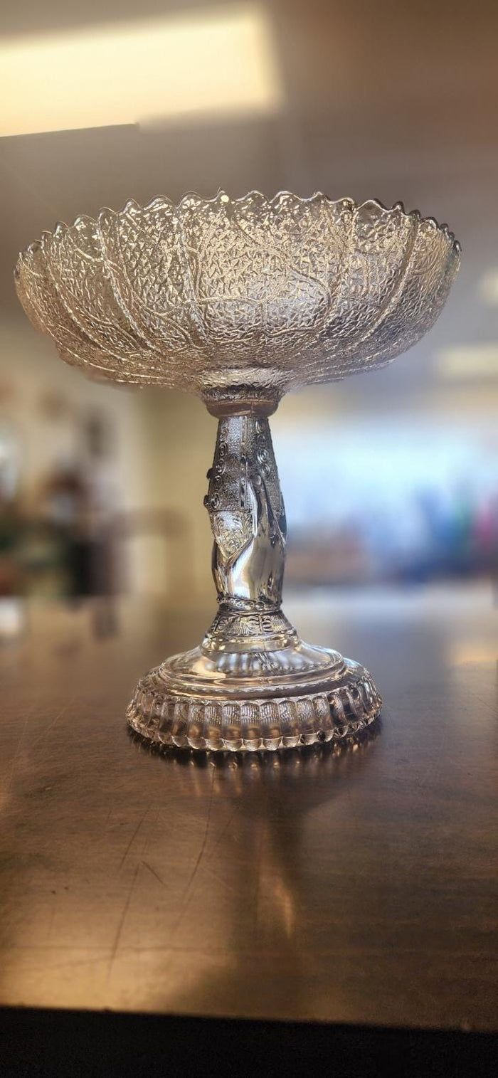 Hobbs Tree of Life with Hand Footed Comport - EAPG