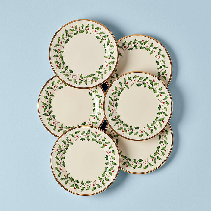 Holiday Salad Plates, Set of 6