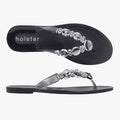Holster Womens Embellish Sandal Clear Graphite Holster