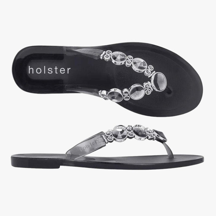 Holster Womens Embellish Sandal Clear Graphite Holster