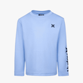 Hurley Boys Icon Heathere Upf Long Sleeve Rashvest Blue Dream Heather | Hurley