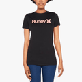 Hurley Ladies Oao Solid Seasonal Short Sleeve Tee Black Hurley