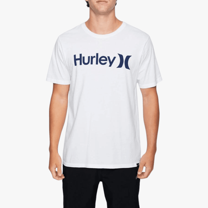Hurley Mens Evd Wash Oao Solid Short Sleeve Tee H111 White Combo | Hurley