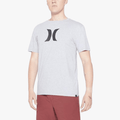 Hurley Mens Icon Core Short Sleeve Heather Grey Black | Hurley