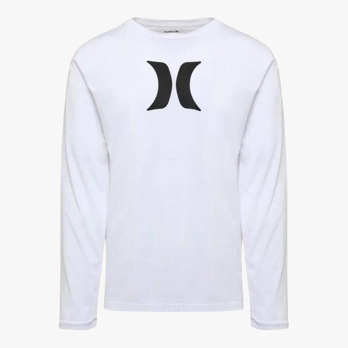 Hurley Mens Icon Long Sleeve Tee White | Hurley