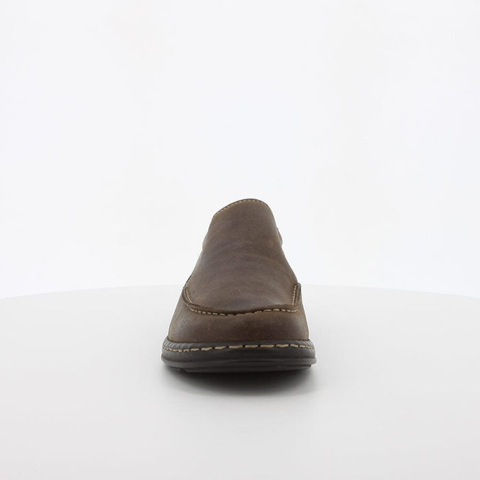 Hush Puppies Benji Crazy Horse Leather Slip On Shoe Brown | Hush Puppies