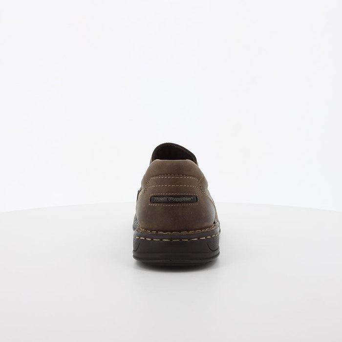 Hush Puppies Benji Crazy Horse Leather Slip On Shoe Brown | Hush Puppies