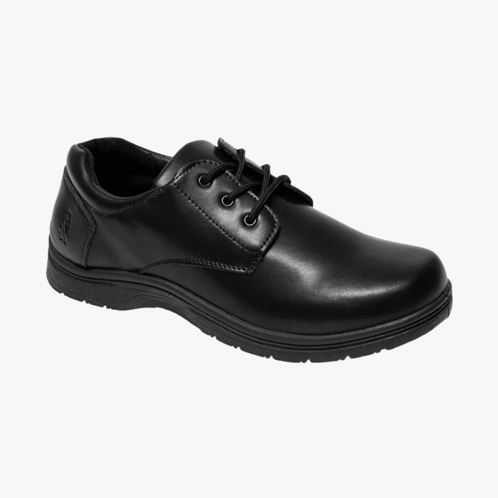 Hush Puppies Kids School Loxie Lace Up Black Action Leather Shoe Hush Puppies