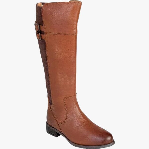 Hush Puppies Ladies Arla Burnished Tan Sheep Crust Leather Boot | Hush Puppies