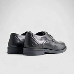 Hush Puppies Mens Maradona Cow Crust Leather Shoe Black | Hush Puppies