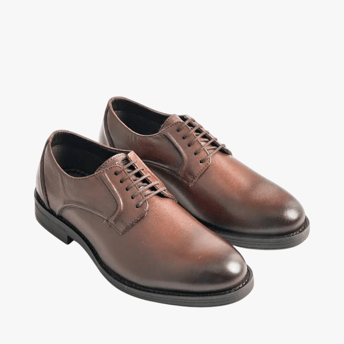 Hush Puppies Mens Maradona Cow Crust Leather Shoe Brown | Hush Puppies