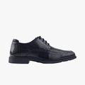 Hush Puppies Mens Thorpe Cow Crust Leather Shoe Black | Hush Puppies
