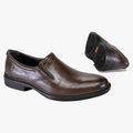 Hush Puppies Mens Victor Plain Toe Slip On Dark Tan Cow | Hush Puppies
