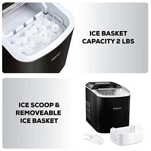Igloo ICEB26BK Portable Electric Countertop 26-Pound Automatic Ice Maker, Black