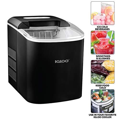 Igloo ICEB26BK Portable Electric Countertop 26-Pound Automatic Ice Maker, Black