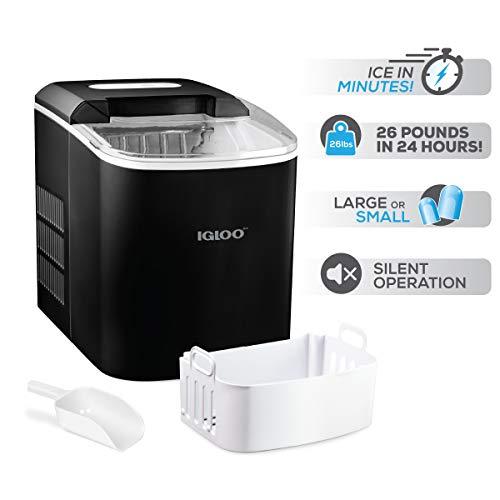 Igloo ICEB26BK Portable Electric Countertop 26-Pound Automatic Ice Maker, Black
