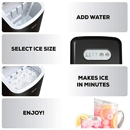 Igloo ICEB26BK Portable Electric Countertop 26-Pound Automatic Ice Maker, Black