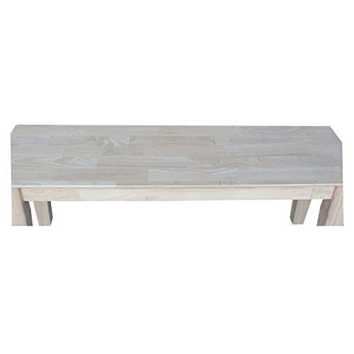 International Concepts Shaker Style Bench, Unfinished