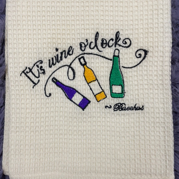 It's Wine O'Clock Kitchen Towel