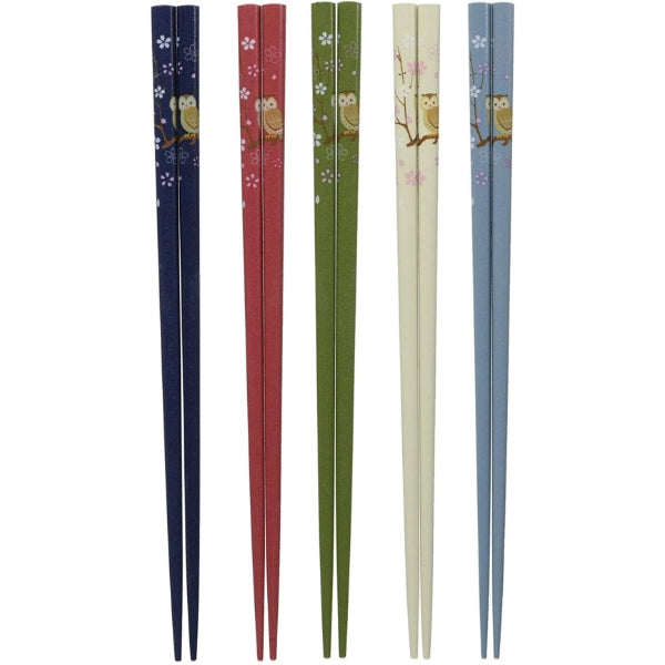 Japanese Owl Friends Chopsticks - Joyful Dining Magic
